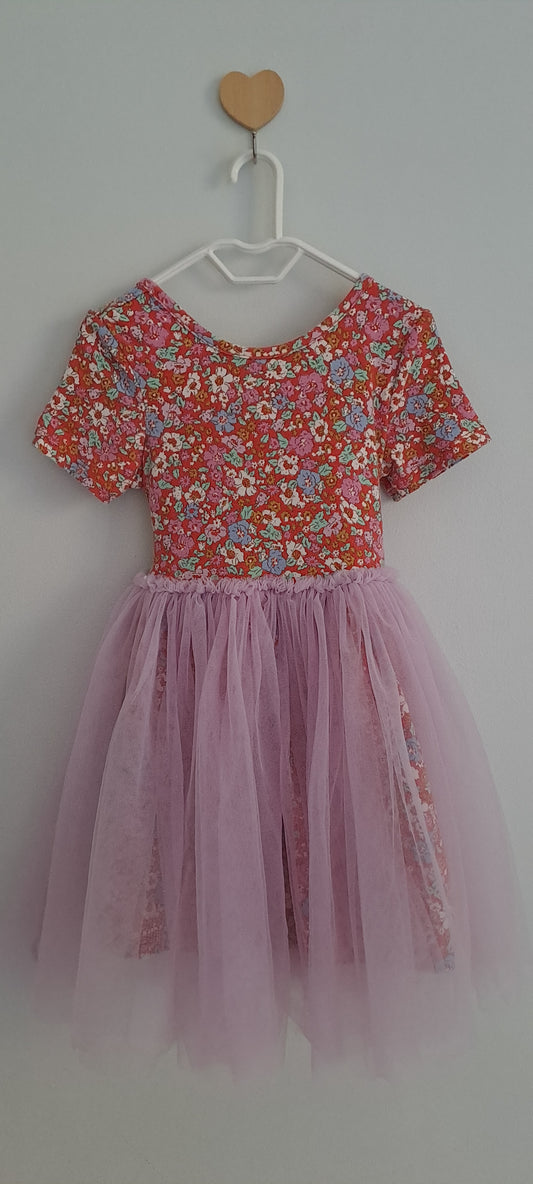 Cotton On Kids Floral Tulle "Sophia" Dress-Up Dress 1-2 Years