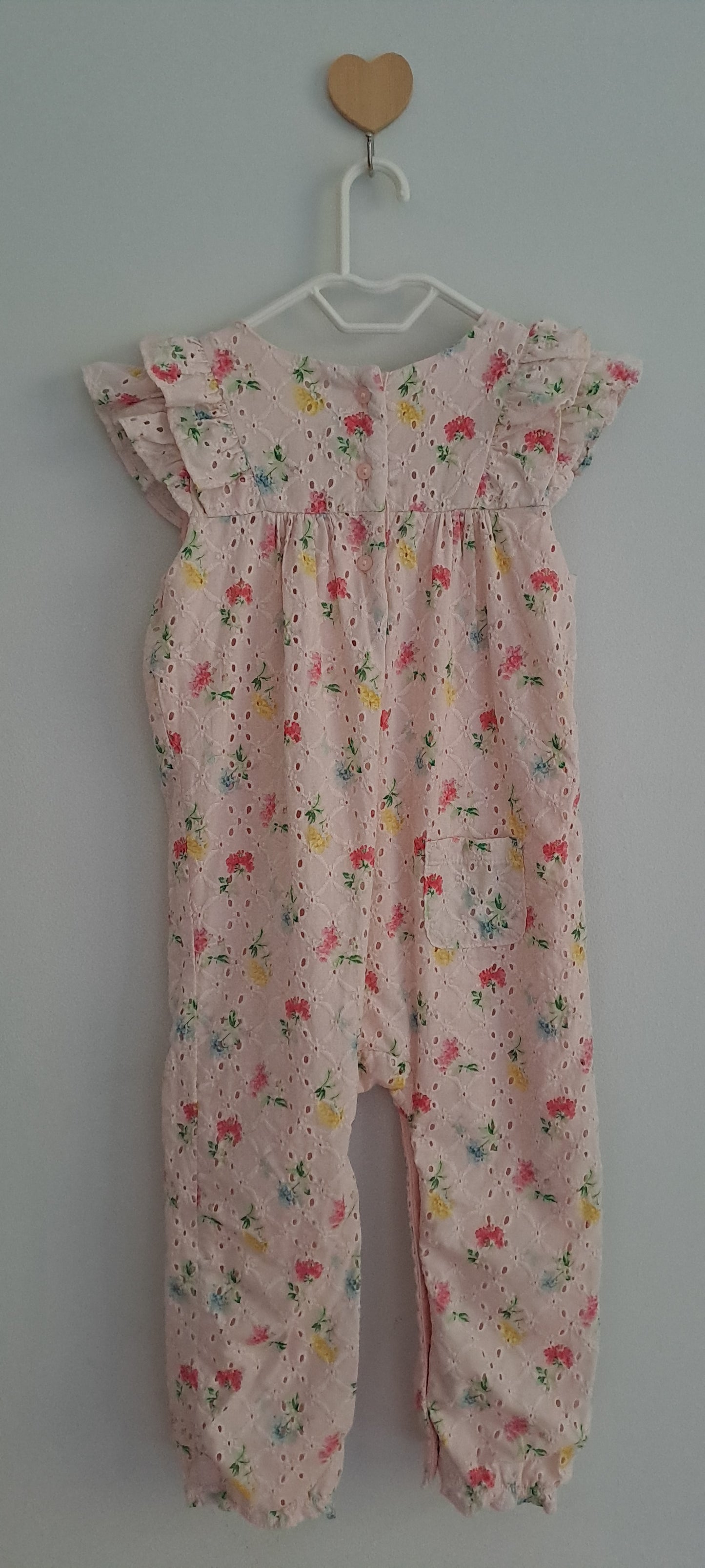 Janie and Jack Floral Eyelet Ruffle Jumpsuit 18-24 Months
