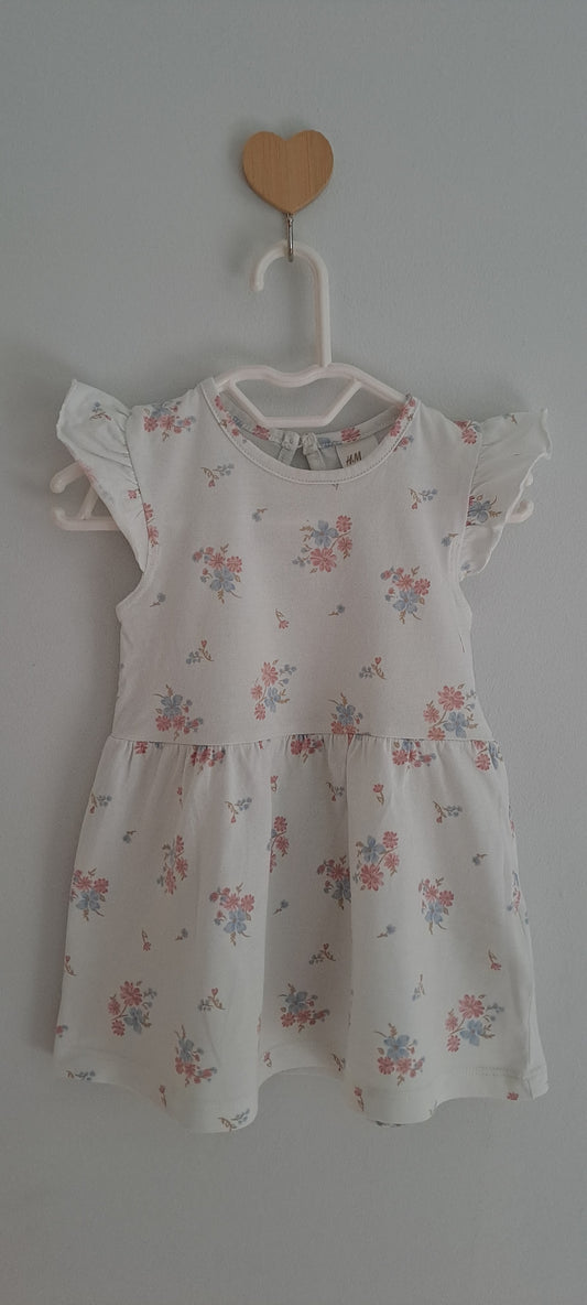 H&M White Floral Summer Dress 4-6 Months