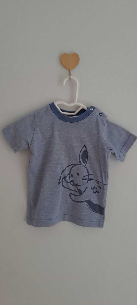 People Wear Organic Rabbit Print T-Shirt 62/68 (3-6 Months)