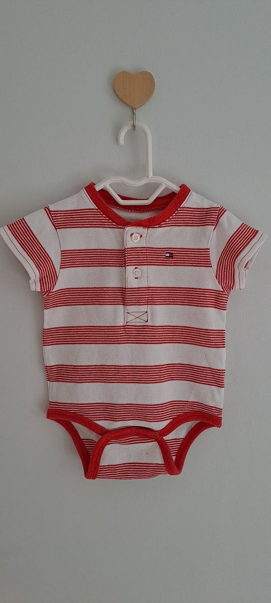 Tommy Hilfiger Striped Polo Bodysuit 0-3 Months