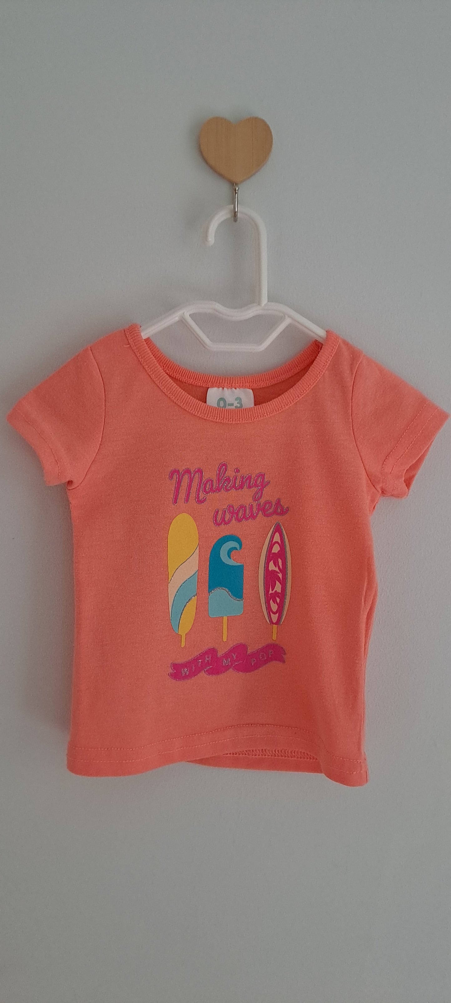 Cuddlesome Making Waves Graphic T-Shirt 0-3 Months