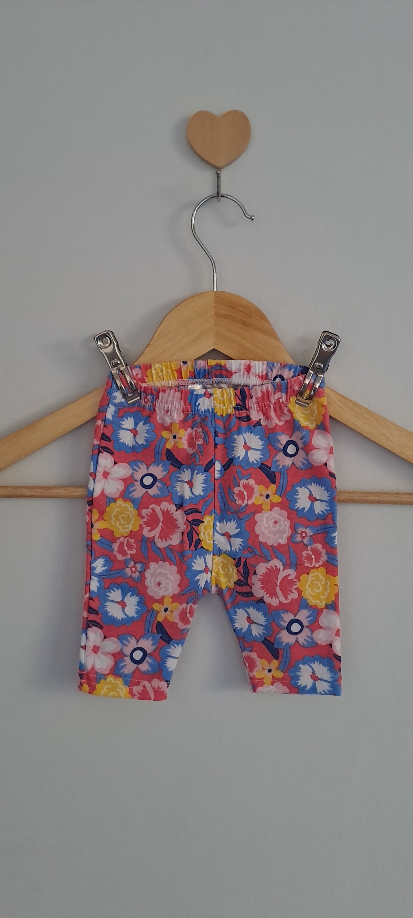 Cuddlesome Floral Stretchy Leggings 0-3 Months
