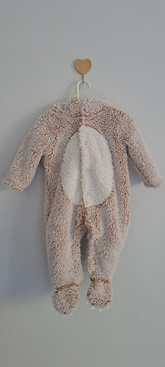 Woolworths WooliesBabes Bear Sherpa Fleece Novelty Pramsuit 1-3 Months