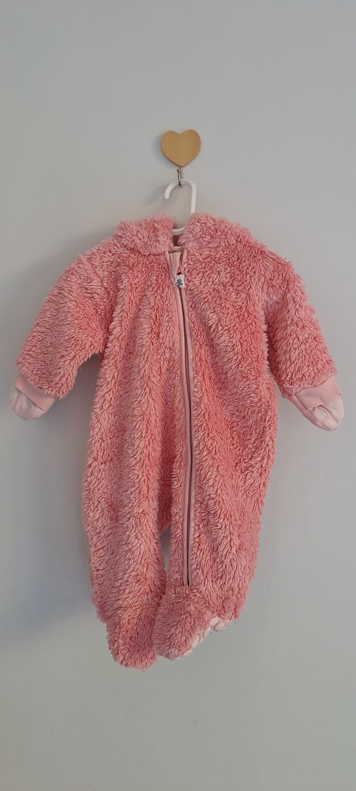 Woolworths WooliesBabes Pink Fleece Zip Sleepsuit Newborn