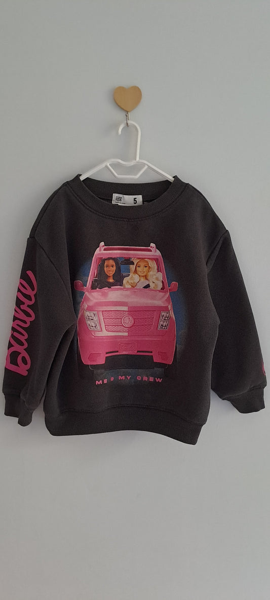 Cotton On Kids x Barbie Me & My Crew Graphic Sweatshirt 4-5 Years