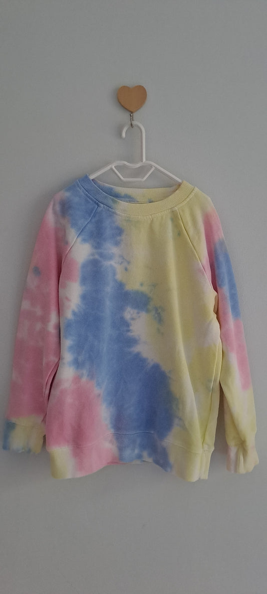 Cotton On Kids Cotton Candy Tie-Dye Raglan Sweatshirt 4-5 Years