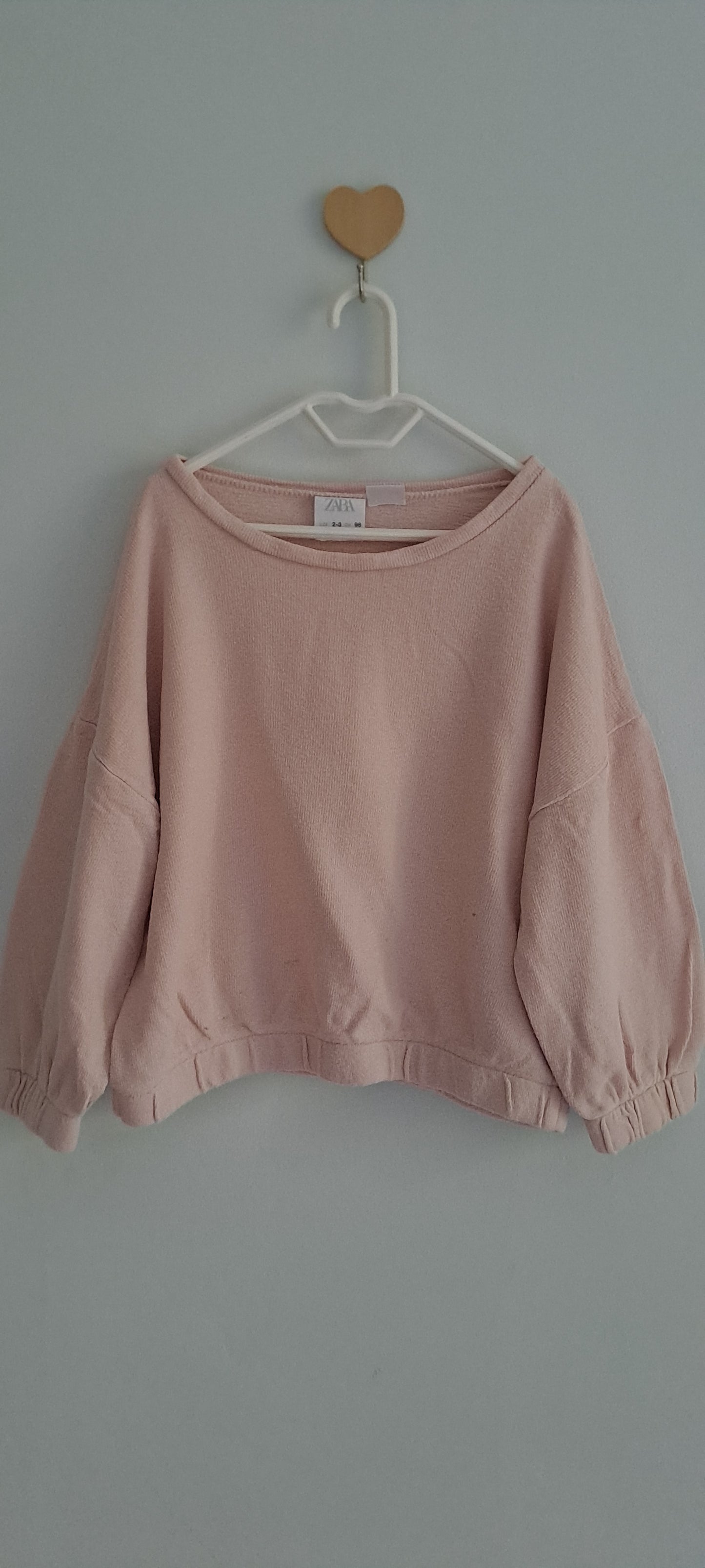 Zara Dusty Pink Waffle-Knit Joggers & Bubble Hem Sweatshirt Set | 2-3 Years