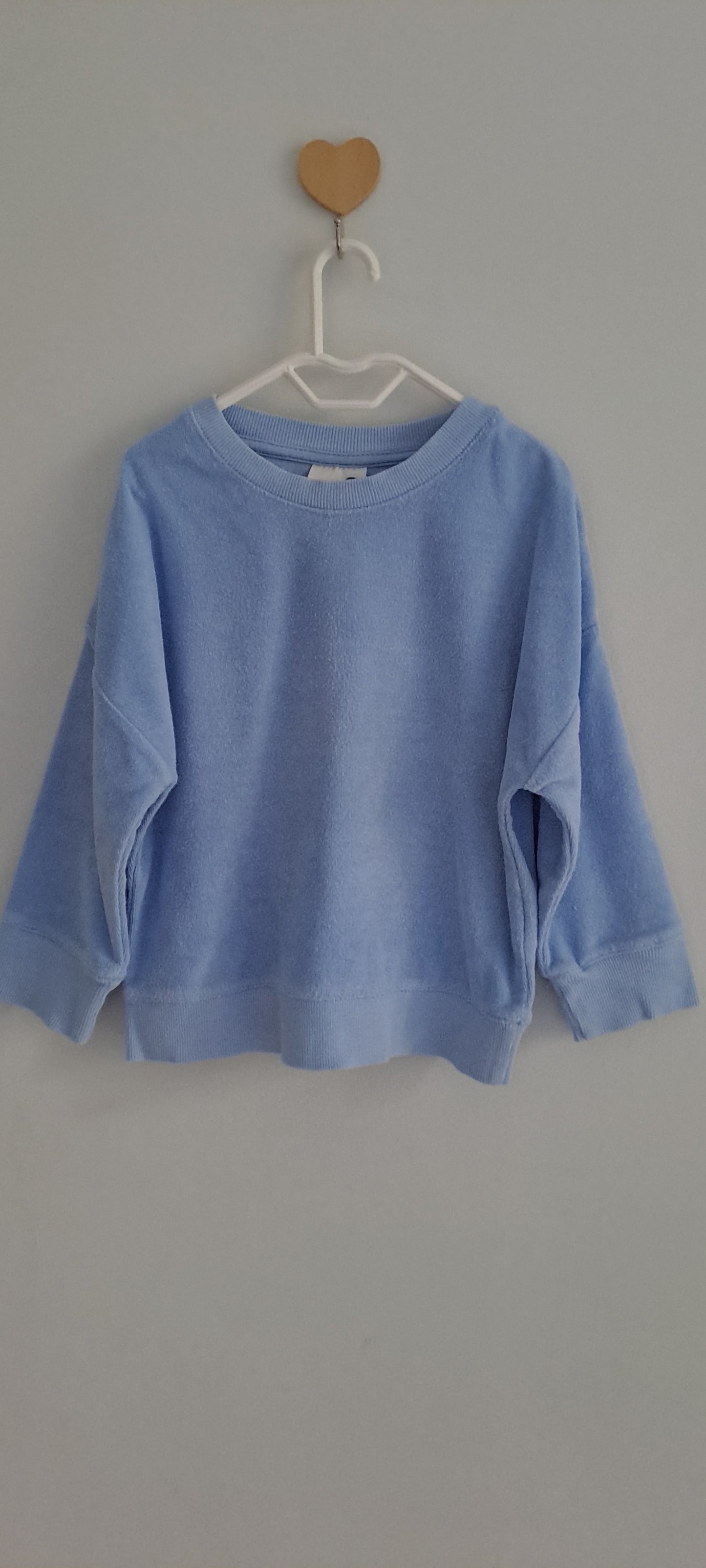 Cotton On Kids Slate Blue Drop Shoulder Fleece Sweatshirt 2-3 Years