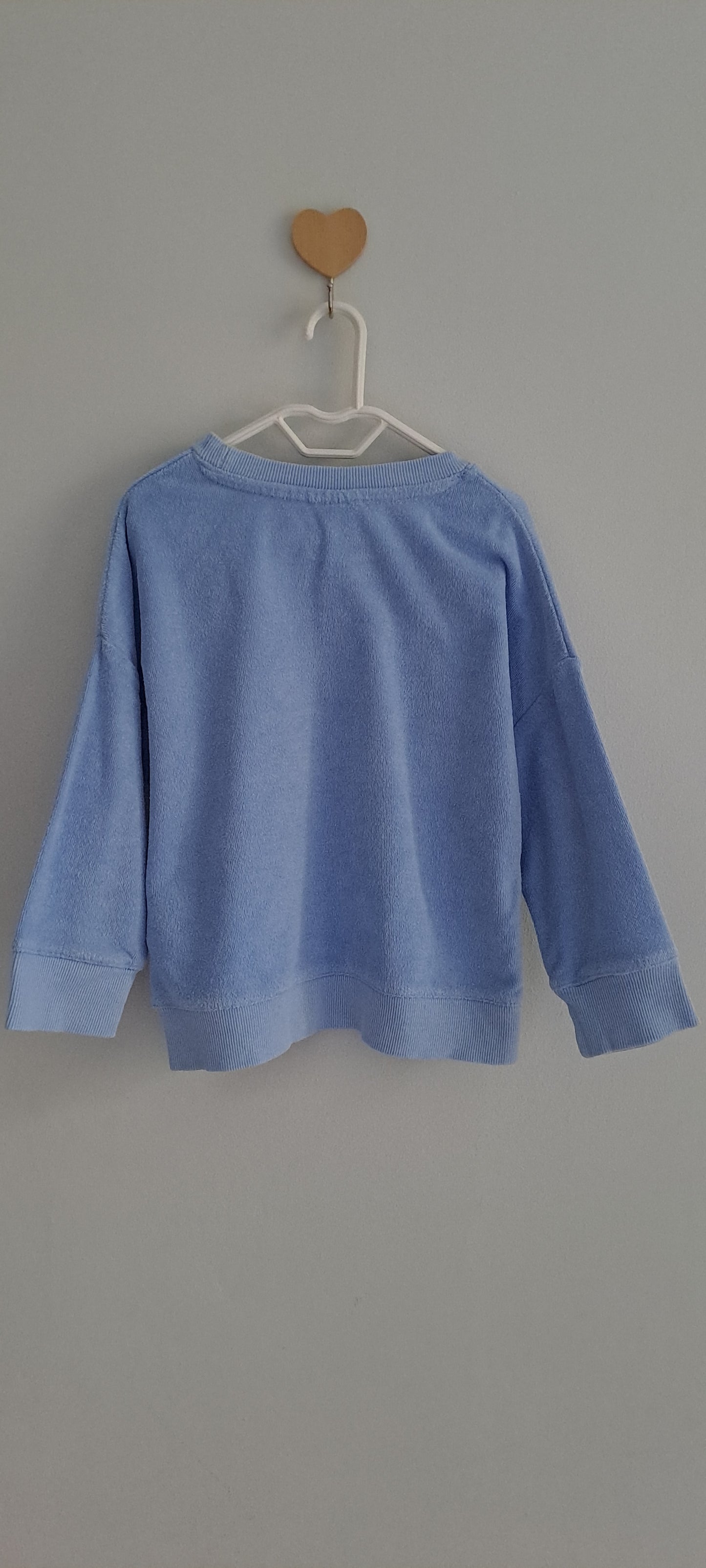 Cotton On Kids Slate Blue Drop Shoulder Fleece Sweatshirt 2-3 Years
