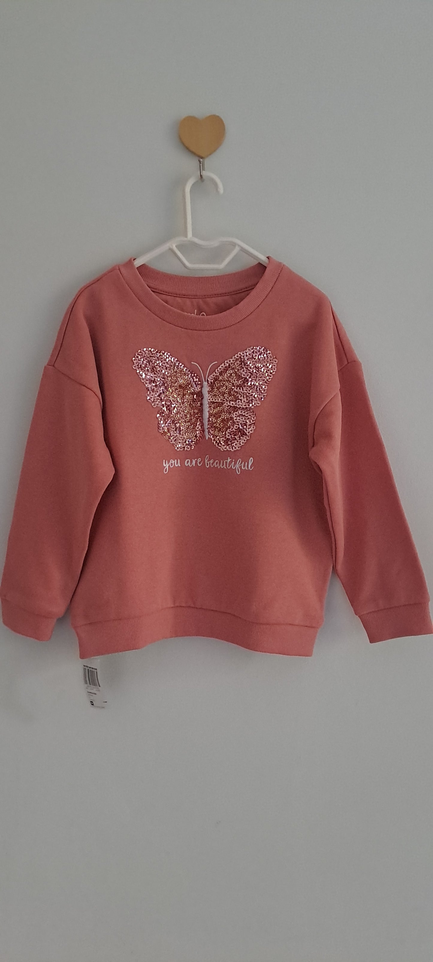 Woolworths You Are Beautiful Sequin Butterfly Sweatshirt 2-3 Years