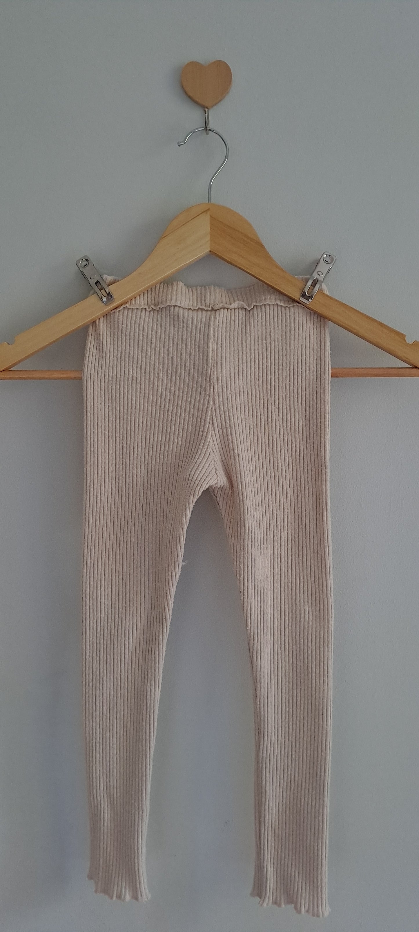 Zara Kids Soft Ribbed Leggings with Button Detail | 5-6 Years
