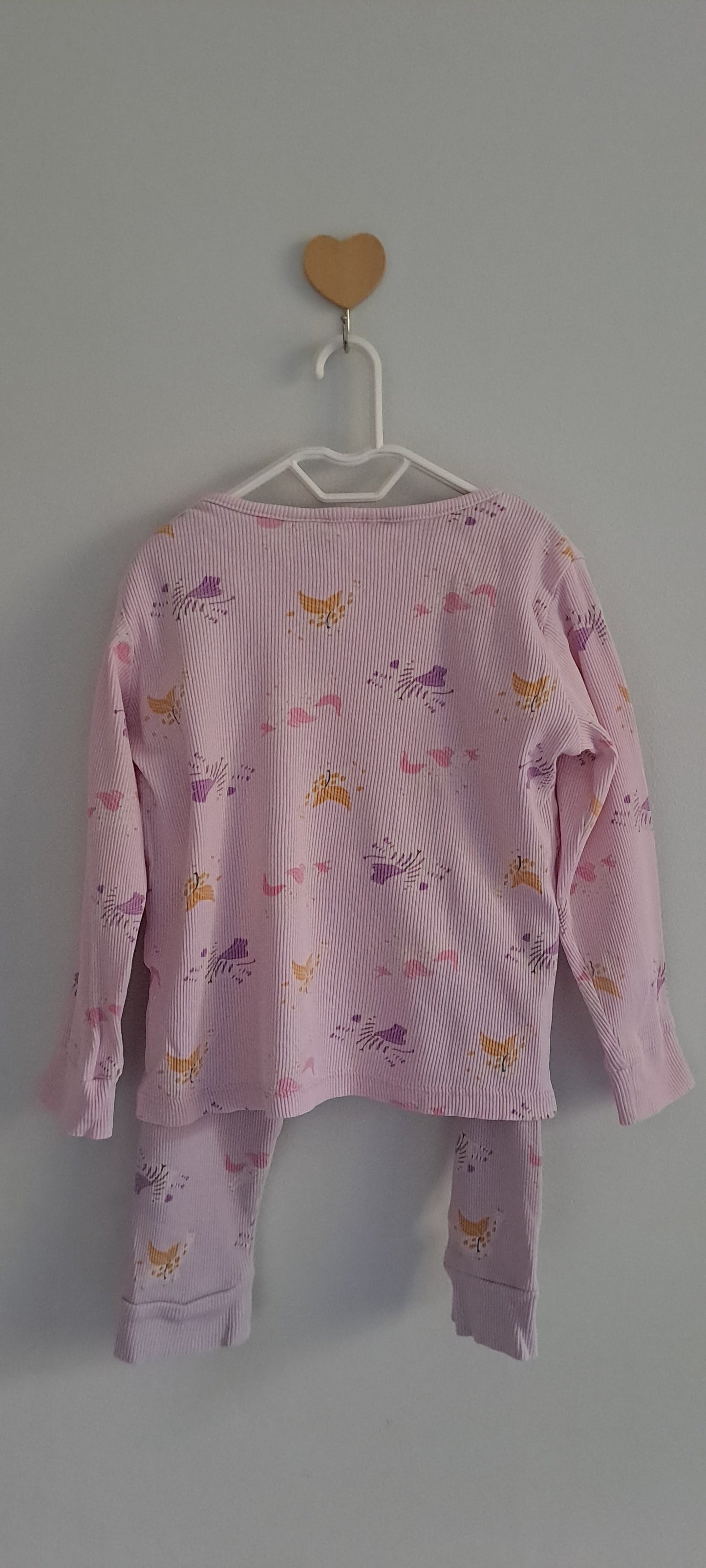 Zara Kids Lilac Ribbed Zebra Print Pyjama Set | 3-4 Years