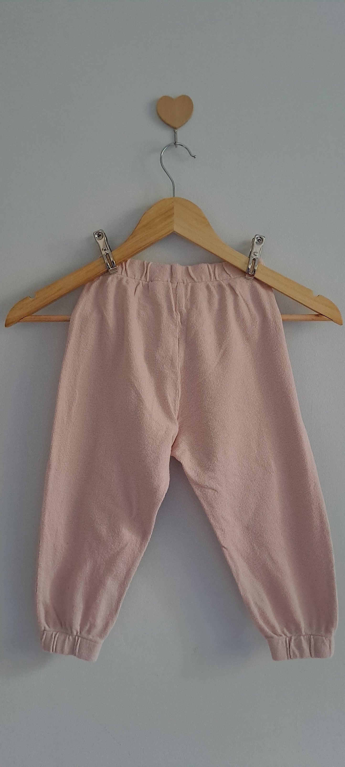 Zara Dusty Pink Waffle-Knit Joggers & Bubble Hem Sweatshirt Set | 2-3 Years