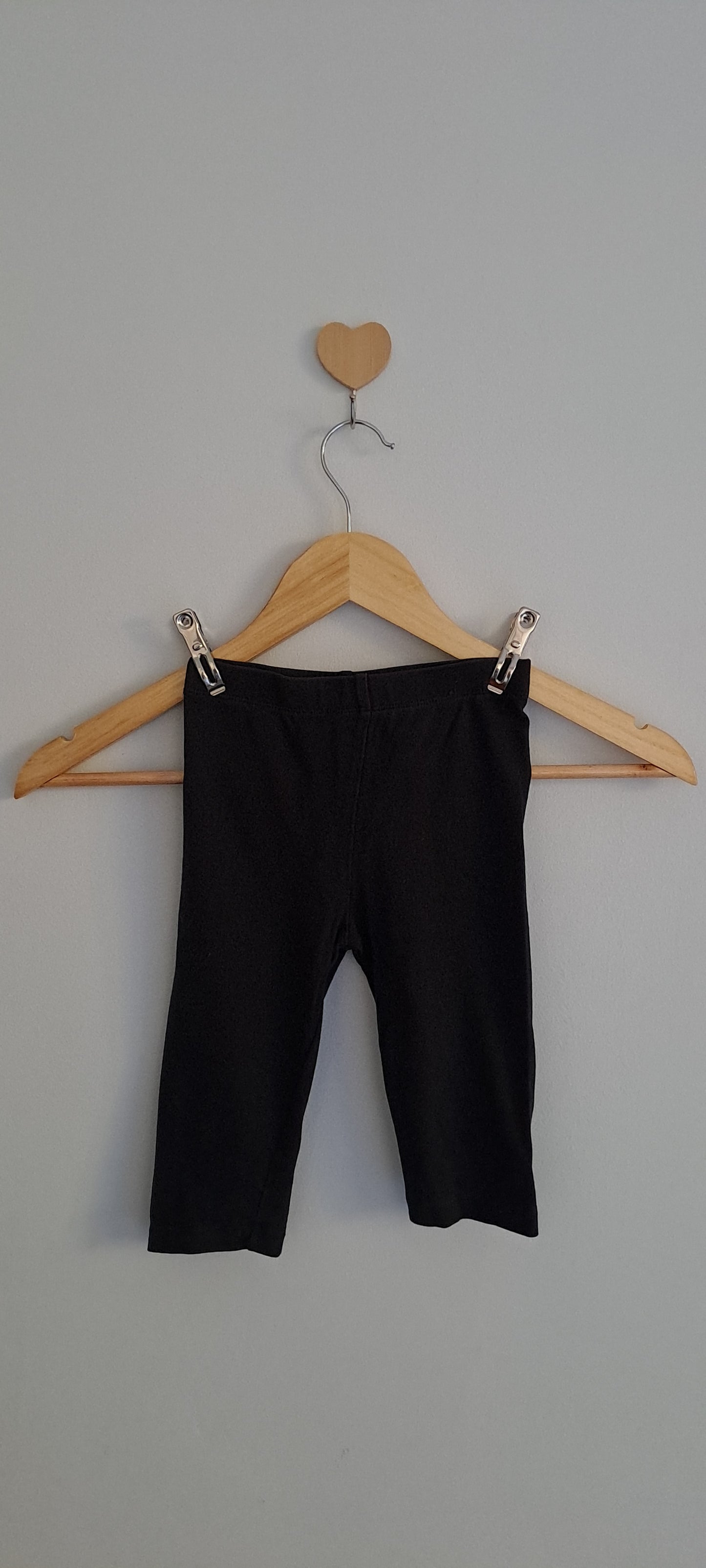 Real Kids Black Cotton Three-Quarter Leggings 3-4 Years
