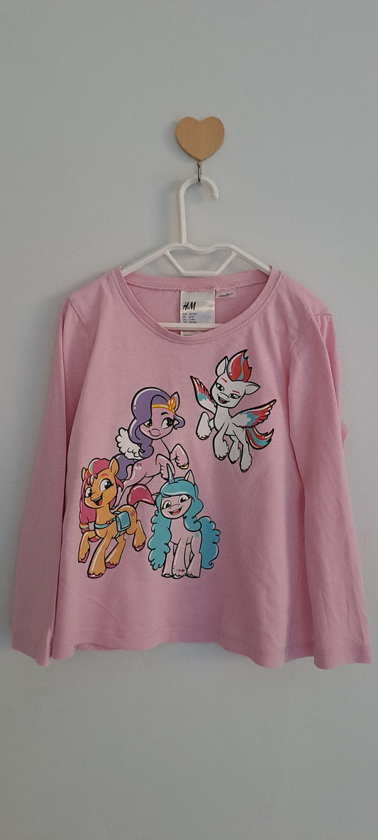 H&M Pink My Little Pony Graphic Long Sleeve Top 2-4 Years
