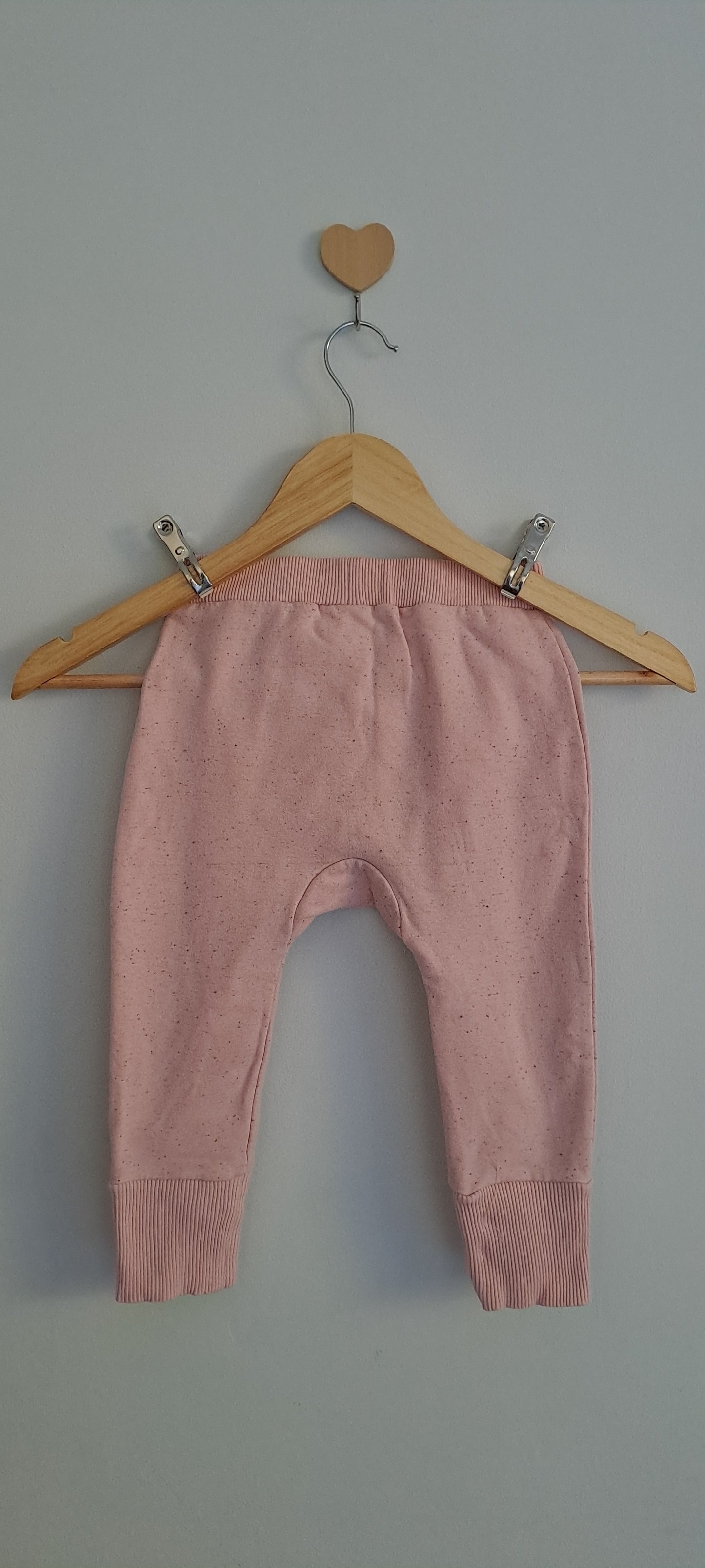 Cotton On Kids Blush Pink Ribbed Marle Tracksuit Pants 18-24 Months