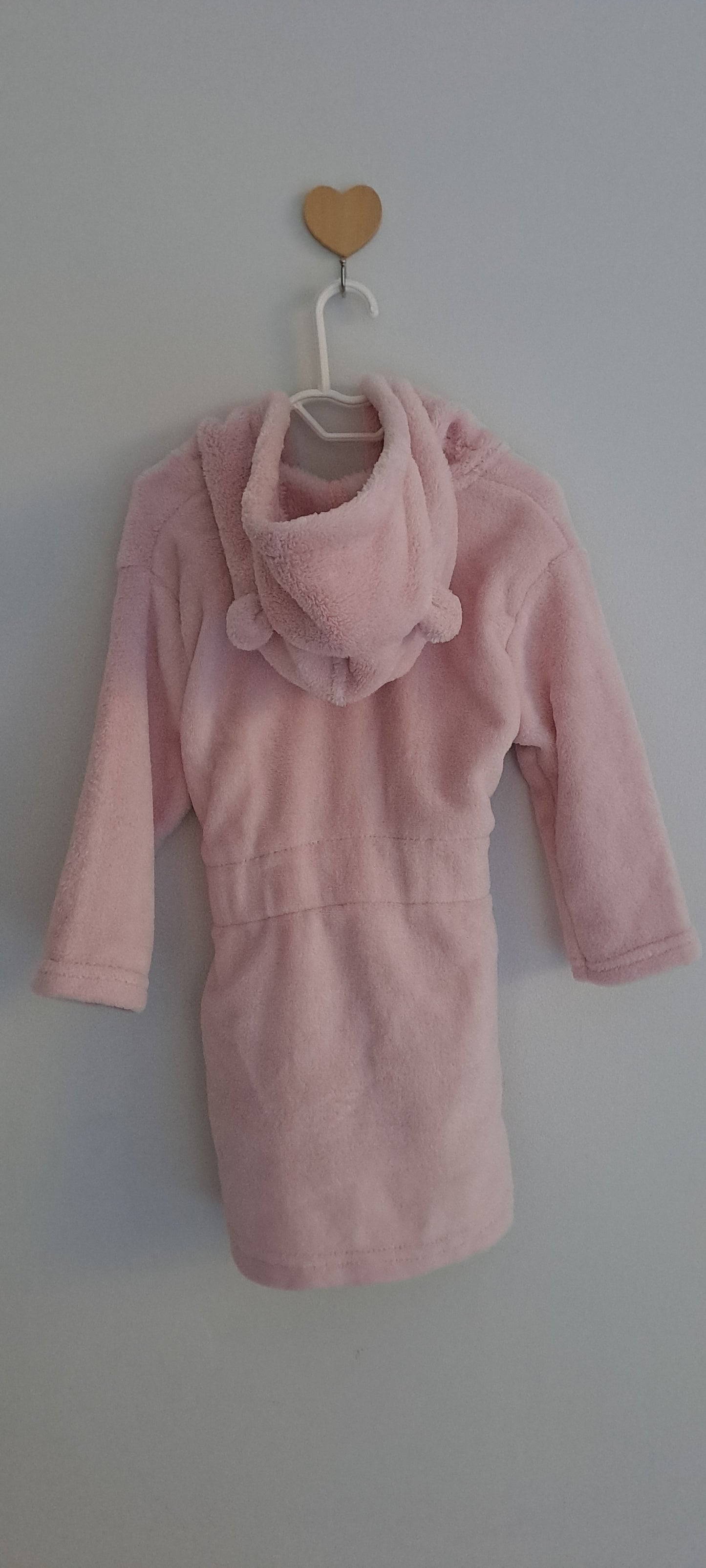 Tiny Tots Baby Pink Fluffy Fleece Dressing Gown 18-24 Months