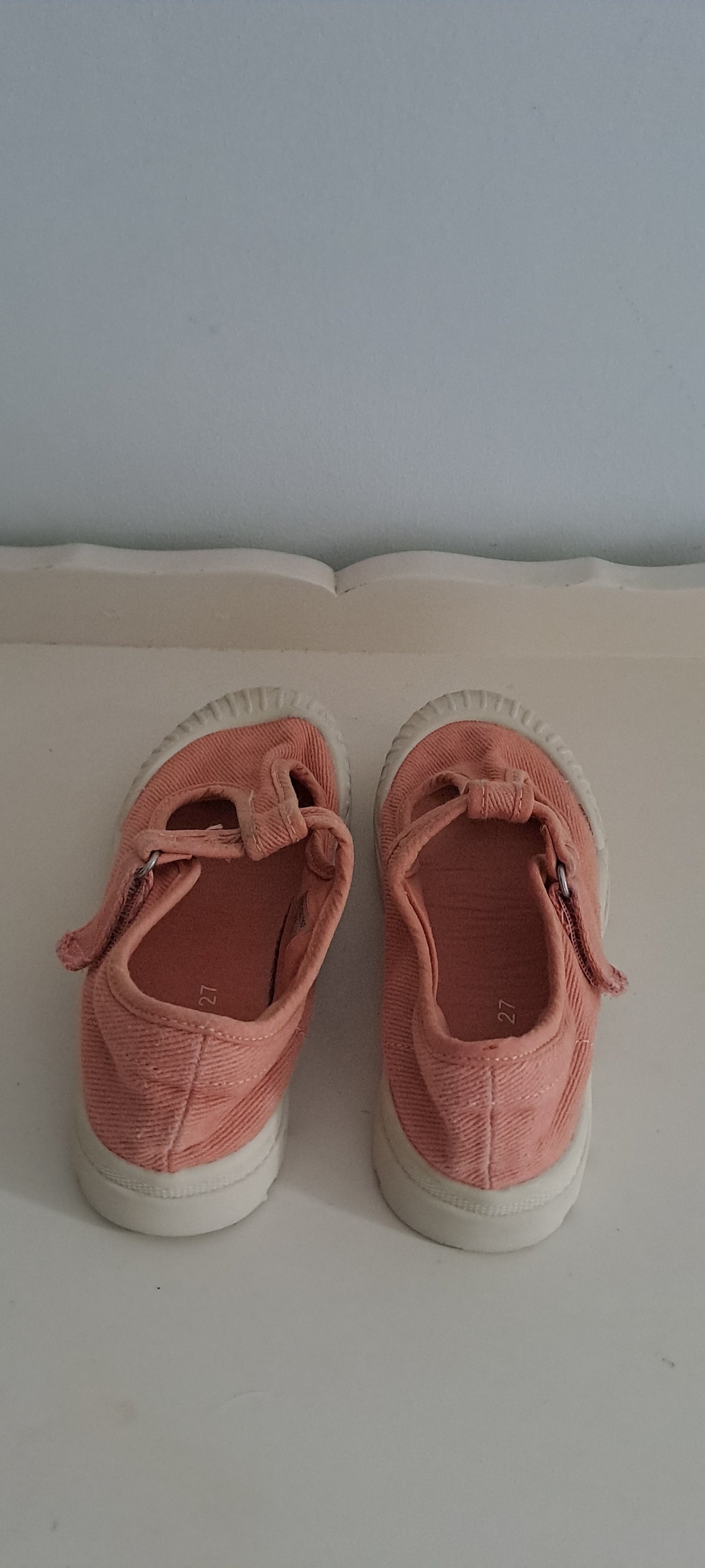 Zara Kids Pink T-Bar Canvas Sneakers UK 9 (EU 27)