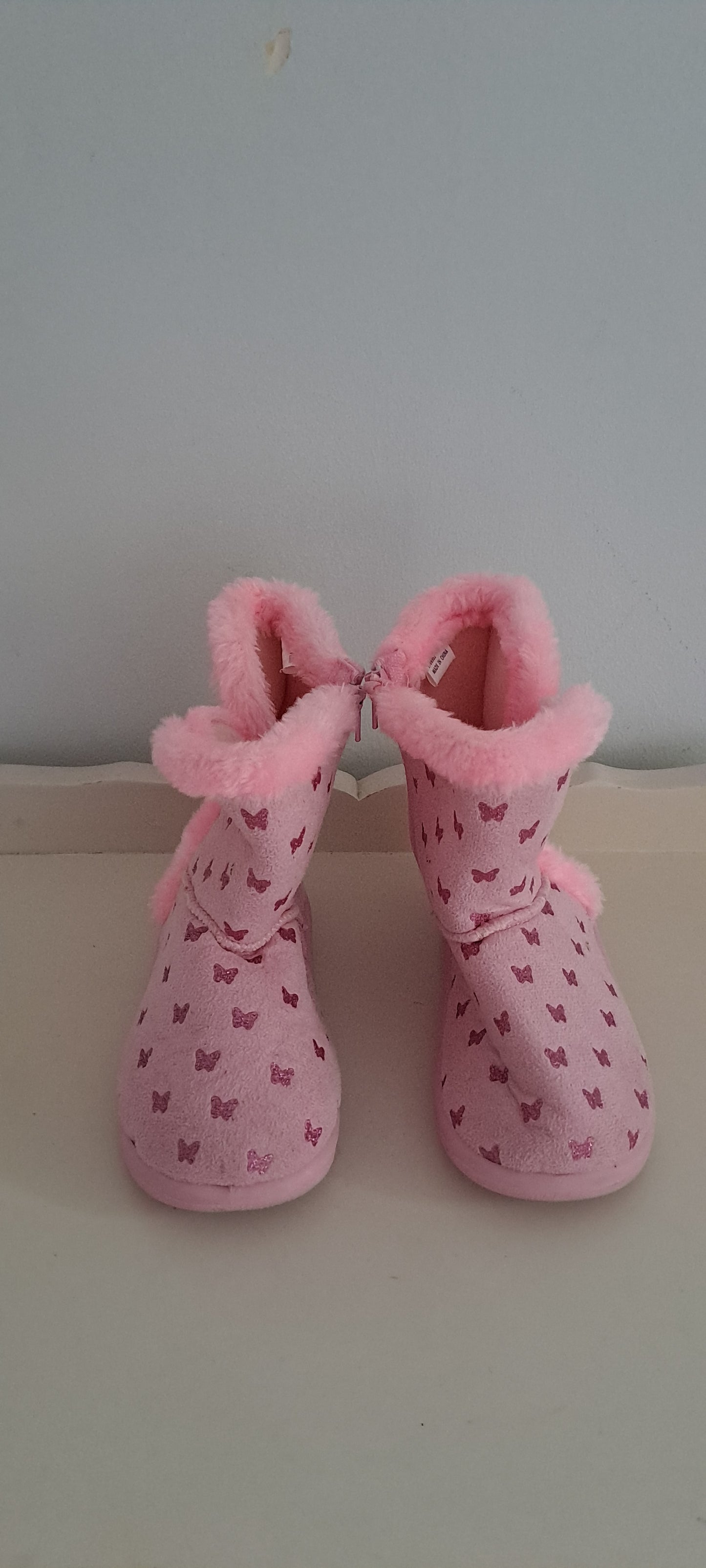 Yippi Butterfly Fur-Trim Boots UK 7