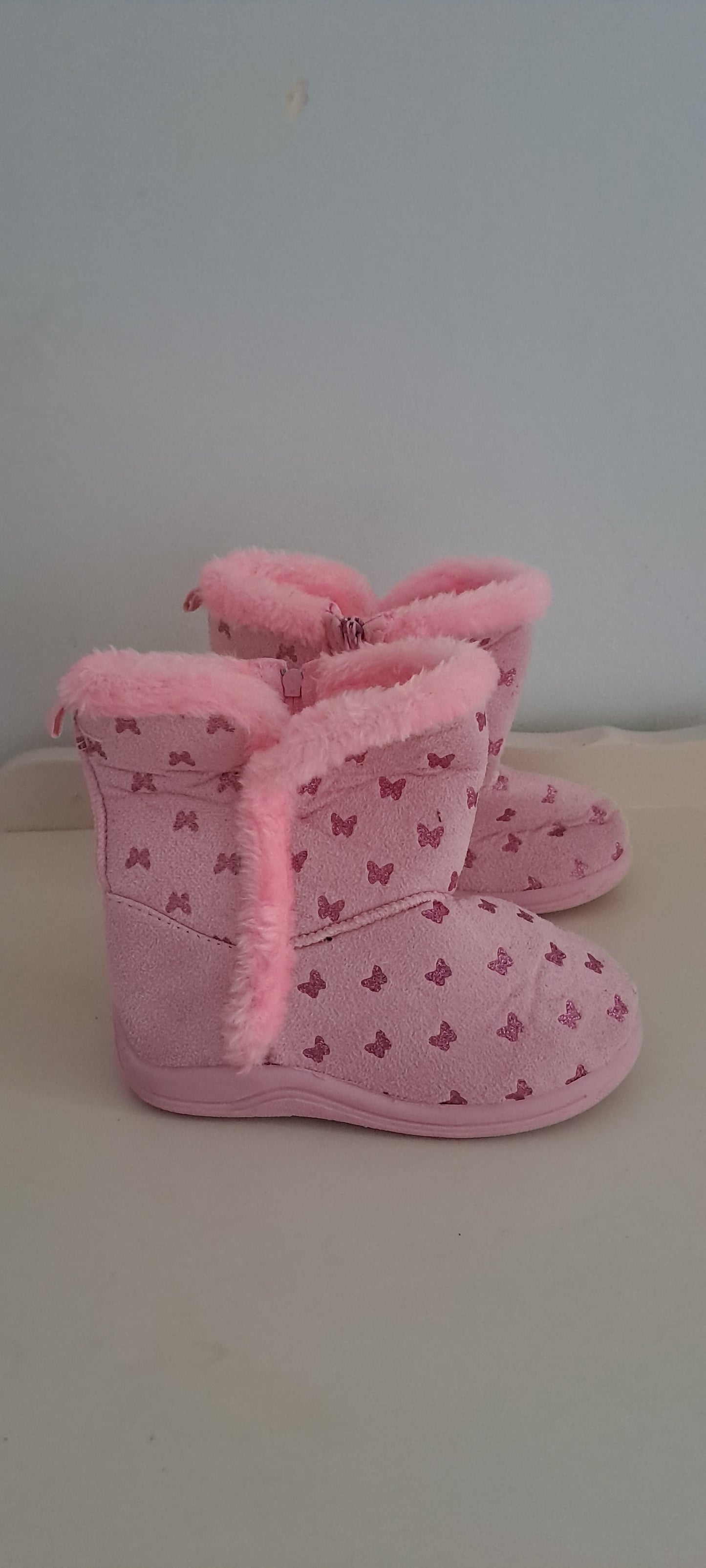 Yippi Butterfly Fur-Trim Boots UK 7