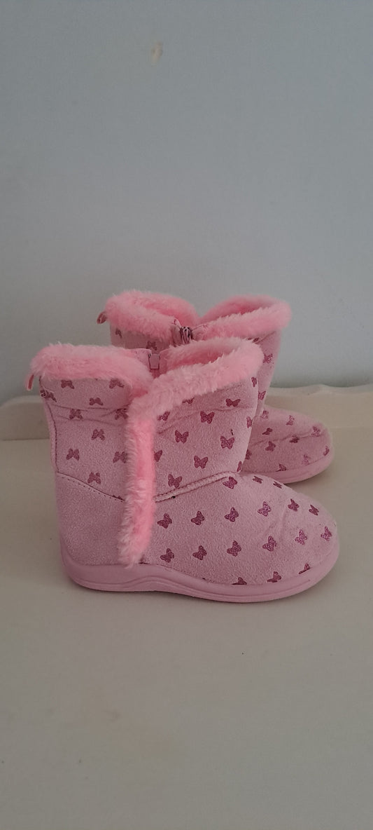 Yippi Butterfly Fur-Trim Boots UK 7