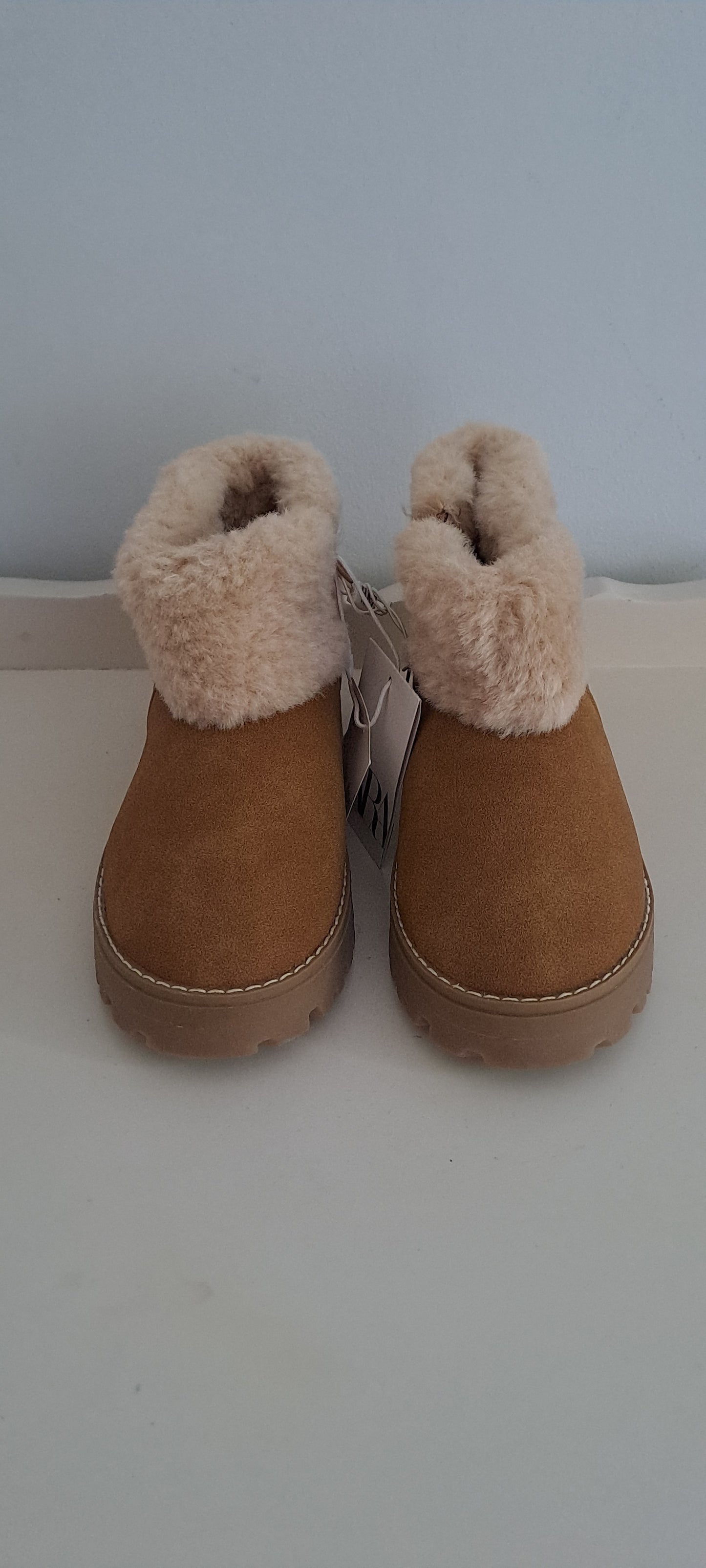 Zara Faux Fur-Lined Ankle Boots UK 10.5 (EU 28)