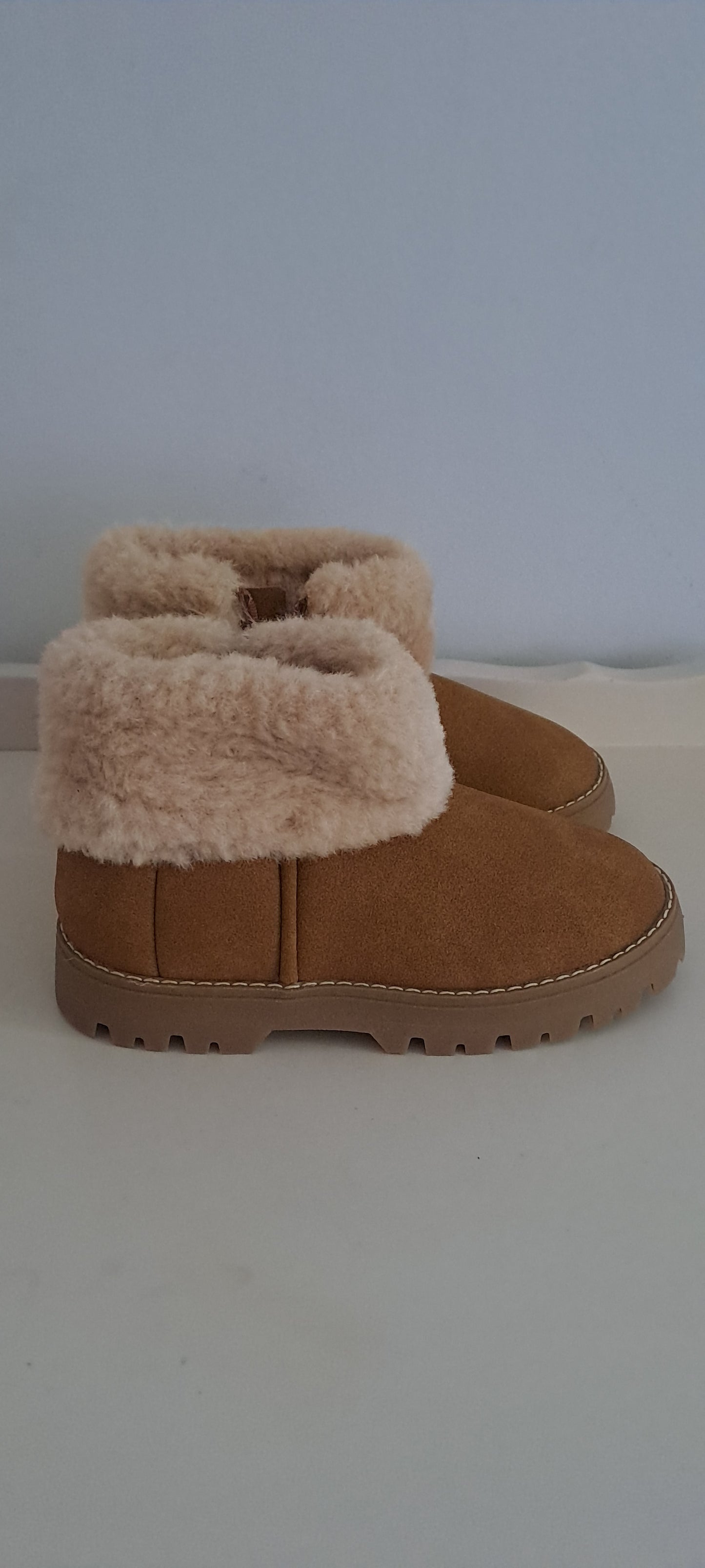 Zara Faux Fur-Lined Ankle Boots UK 10.5 (EU 28)