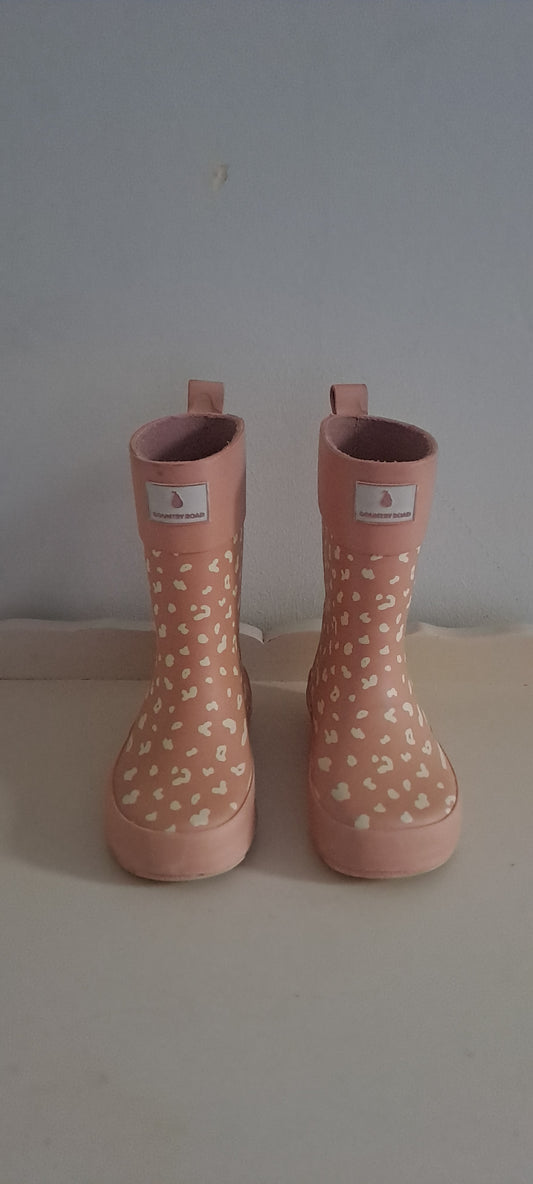 Country Road Leopard Print Gumboots UK 8 (EU 25)