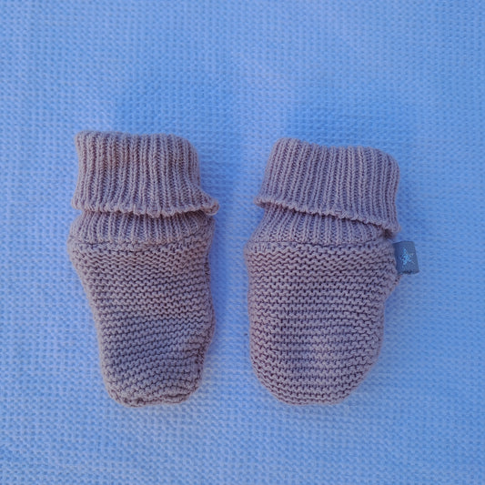 Soft Garter-Stitch Baby Booties Newborn