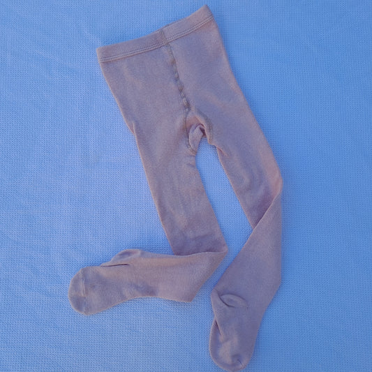 Zara Baby Girl Ribbed Tights Mauve 2-3 Years