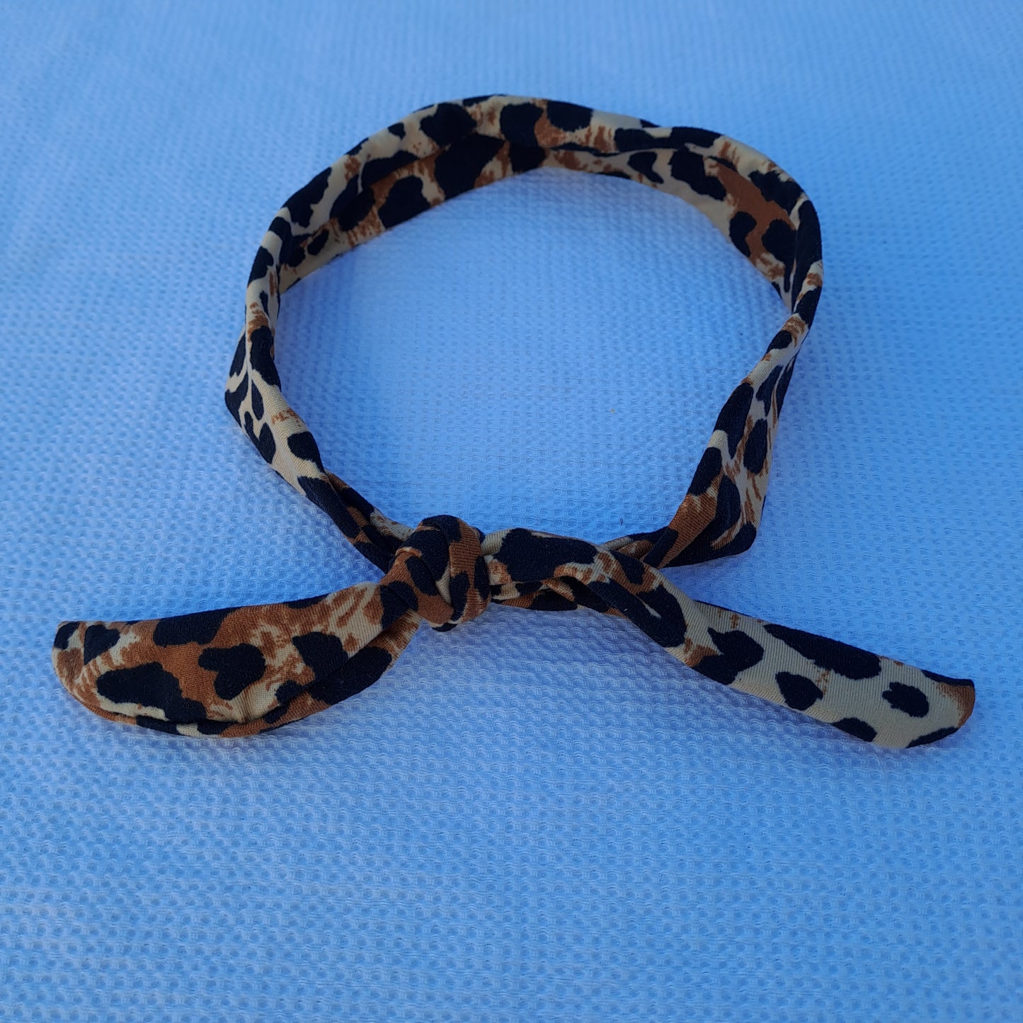 Leopard Print Top-Knot Baby Headband