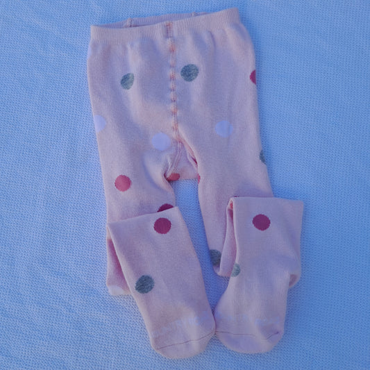 Country Road Baby Girl Pink Polka Dot Leggings 12-18 Months