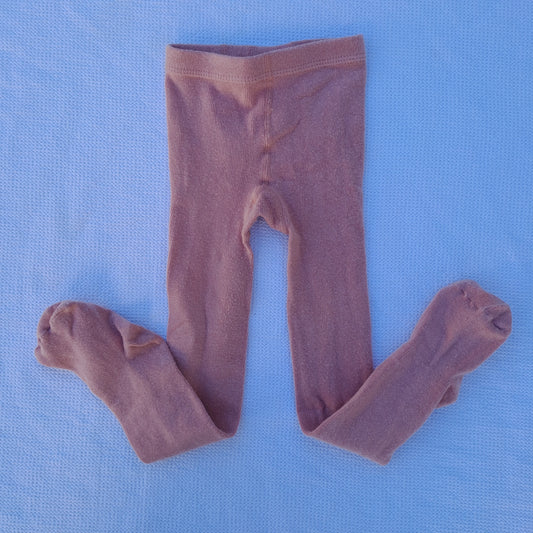 Zara Kids Mauve Ribbed Winter Tights 2-3 Years