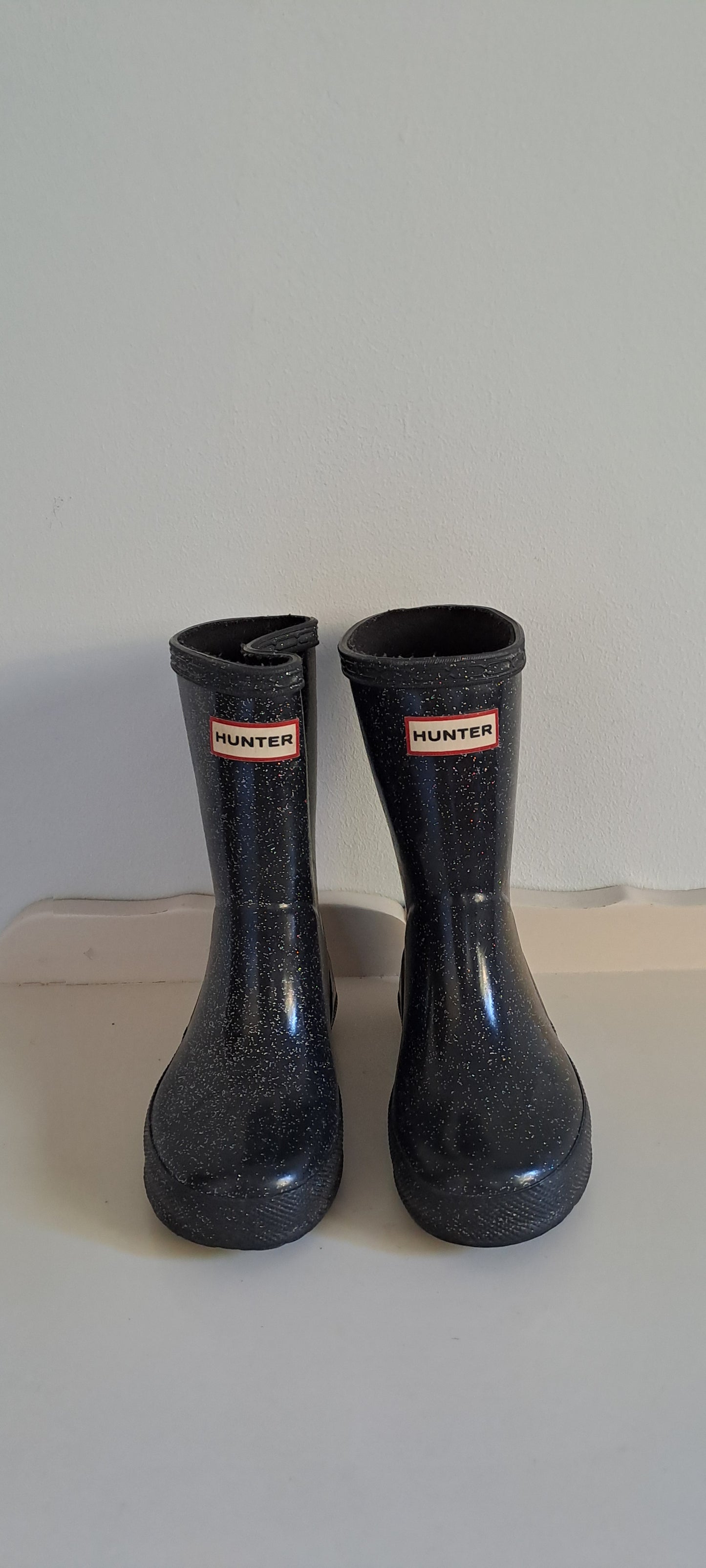 Hunter Kids Original First Classic Starcloud Glitter Rain Boots Size UK 7 / EUR 24