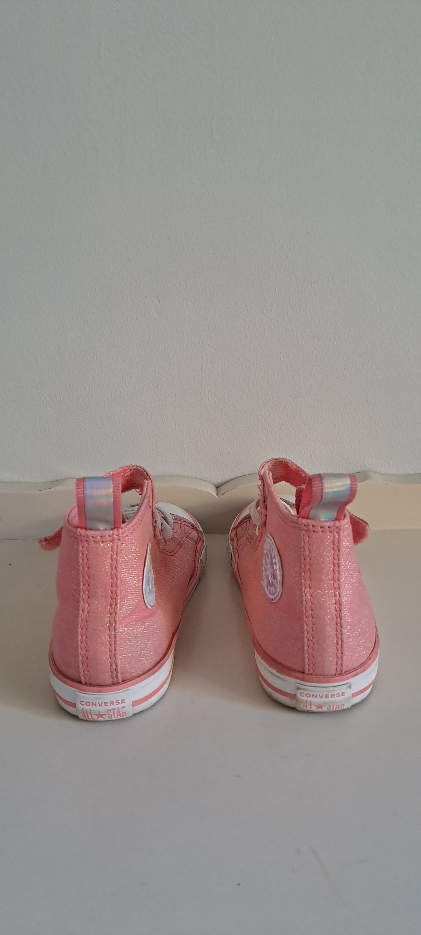Converse Kids Chuck Taylor All Star Easy-On Lawn Flamingo High-Top Sneakers Size UK 9 / EUR 25