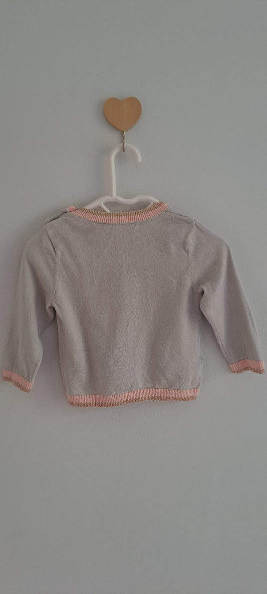 Country Road Baby Girl Bird Intarsia Knit Jumper 0-3 Months