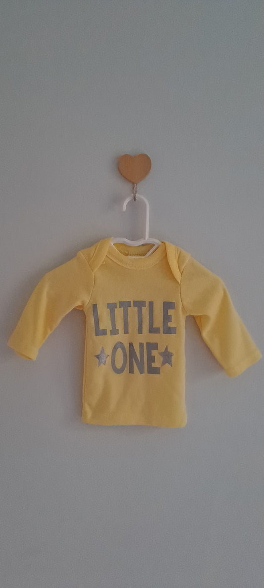 Cuddlesome Newborn Yellow "Little One" Long Sleeve Top