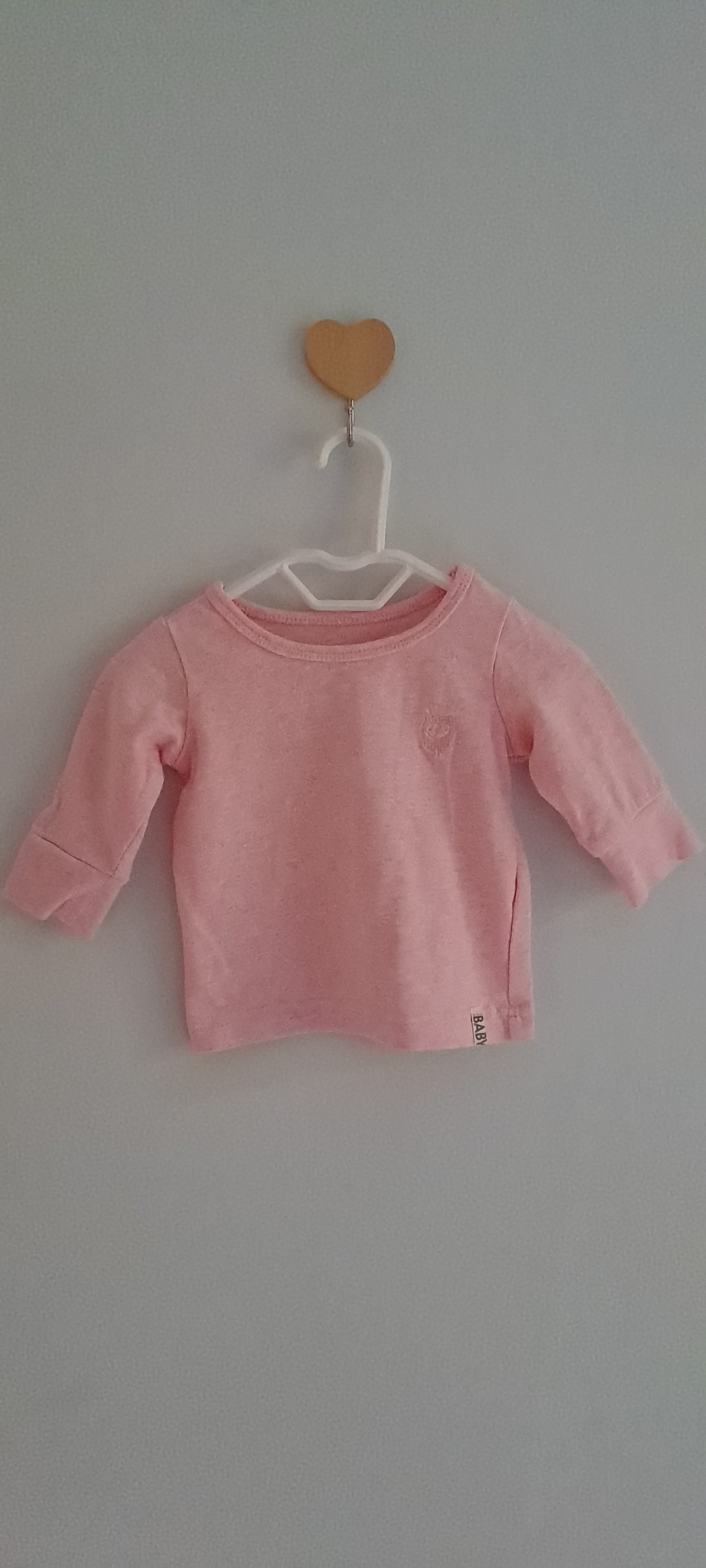 Cotton On Baby Newborn Pink Long Sleeve Ribbed Top