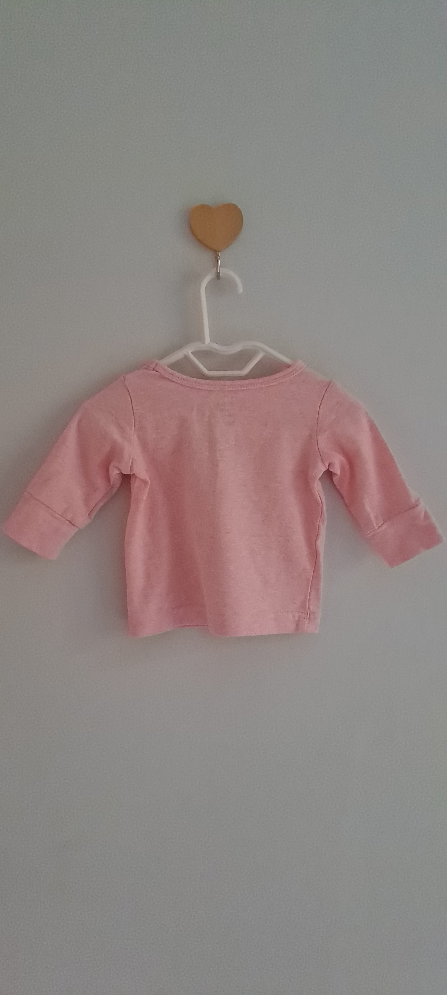 Cotton On Baby Newborn Pink Long Sleeve Ribbed Top
