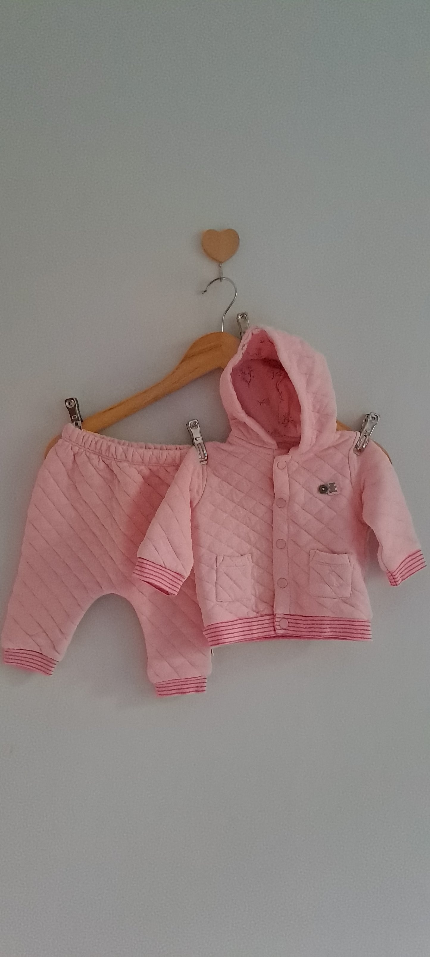 Woolworths Baby Girl Pink Quilted Hoodie & Joggers Set 1-3 Months