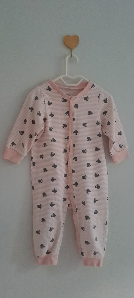 H&M Disney Minnie Mouse Striped Sleepsuit 3-6 Months