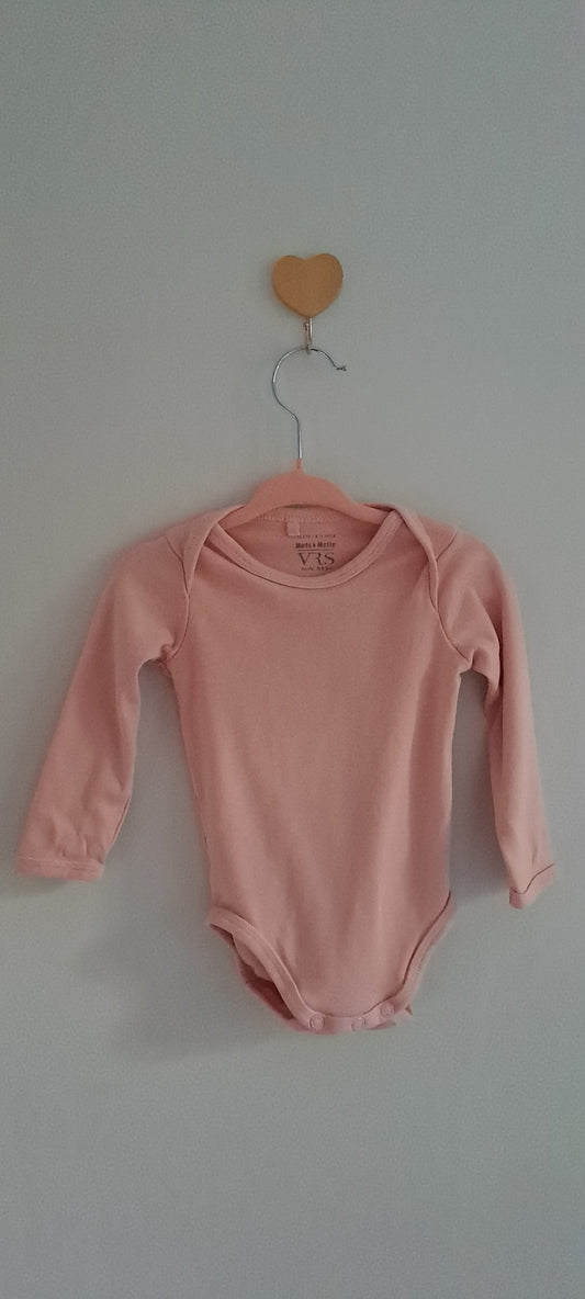 Mads & Mette Essential Pink Long-Sleeve Bodysuit 6-9 Months