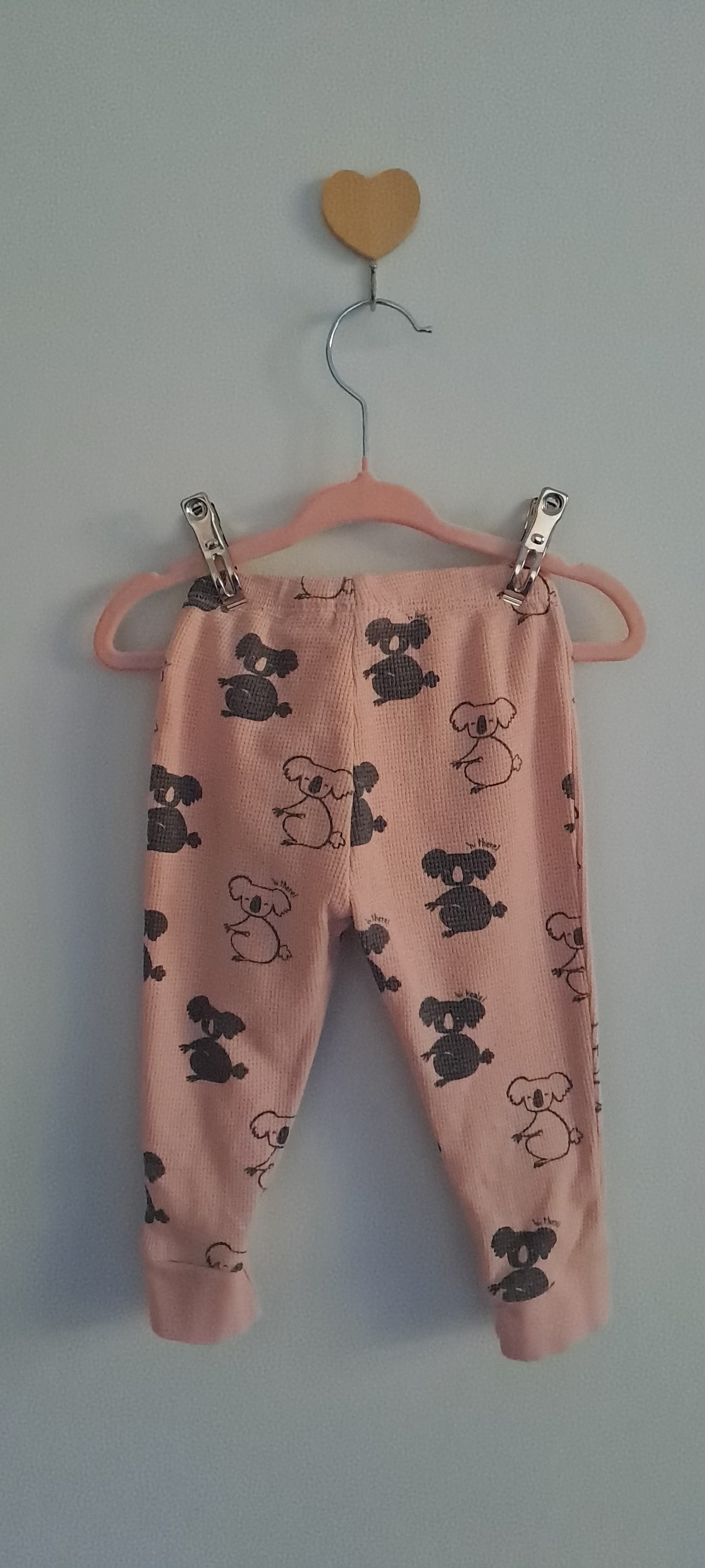 Zara Baby Girls' Pink Koala Print Ribbed Leggings 12-18 Months