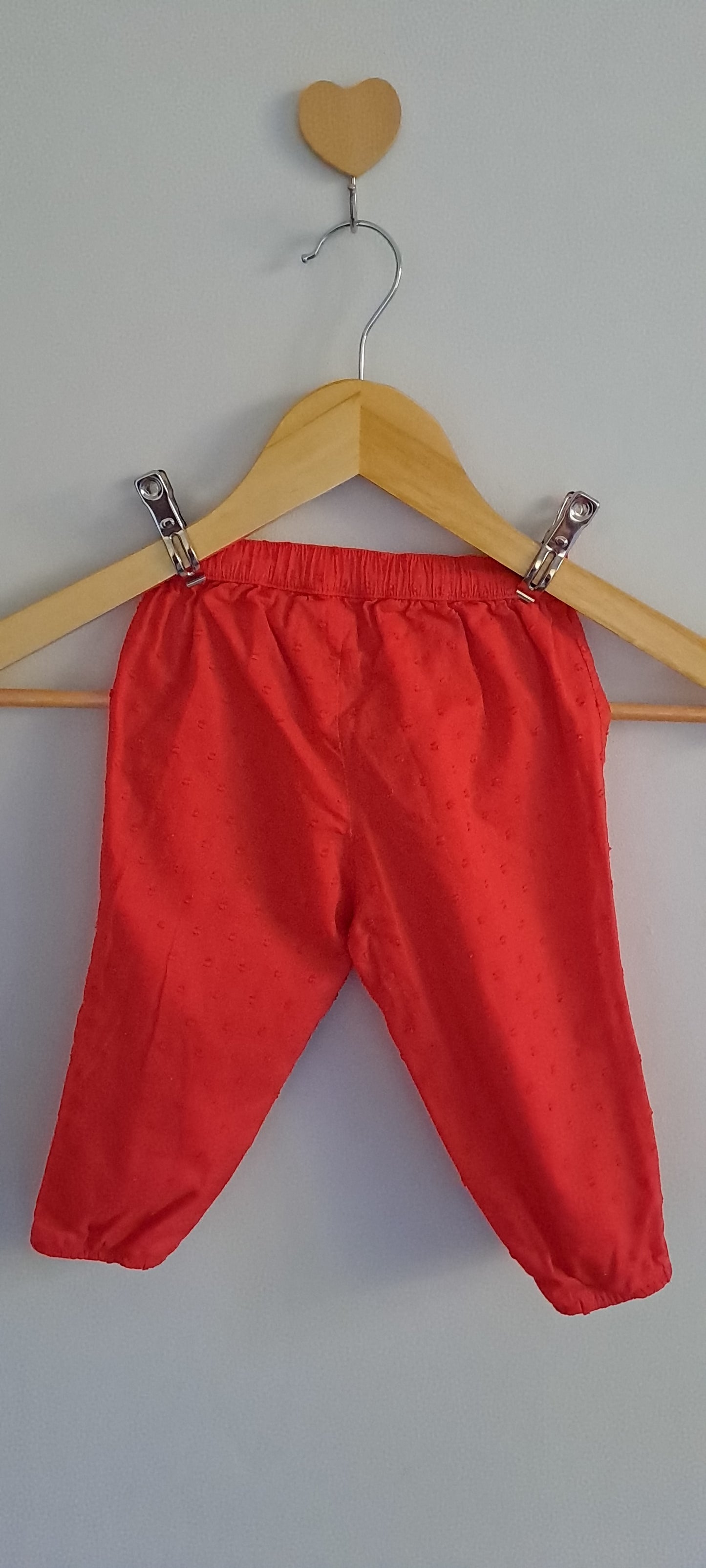 H&M Baby Girls' Red Textured Spot Pants 9-12 Months