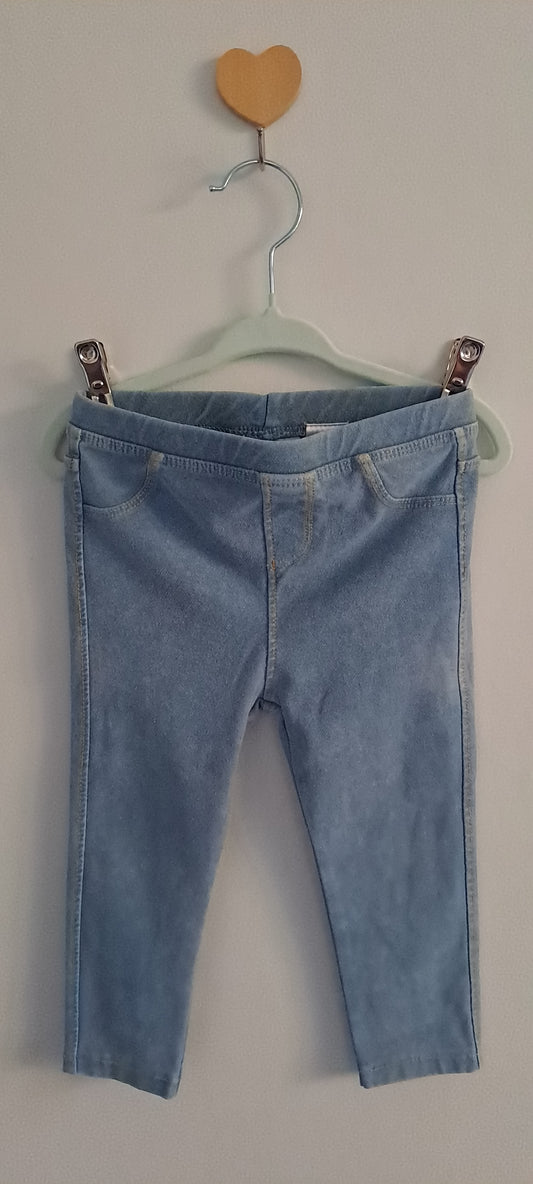 Zara Baby Girls' Light Blue Denim-Look Jeggings 12-18 Months
