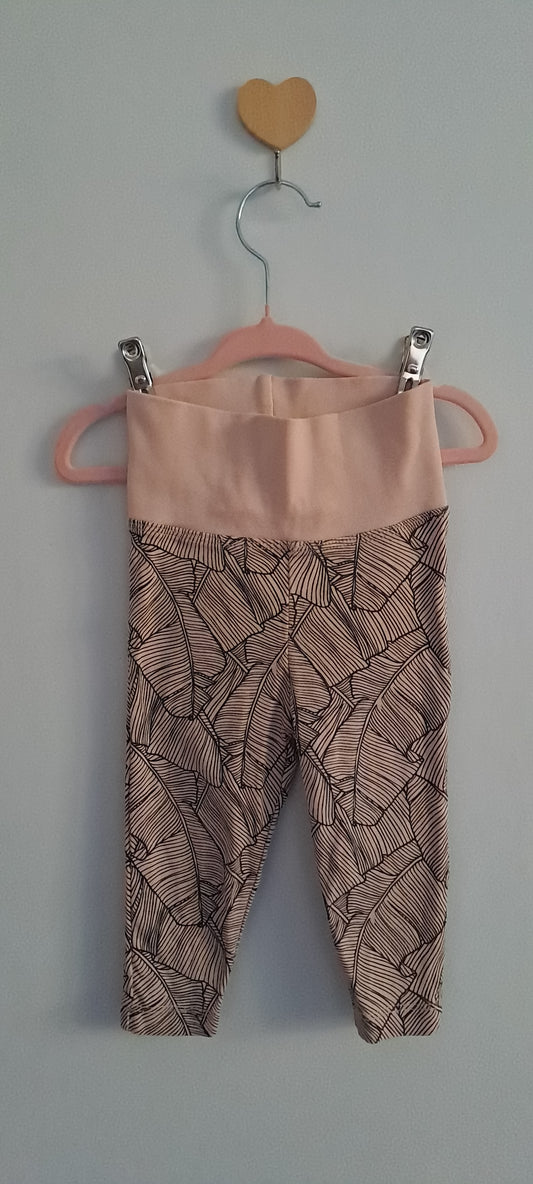Petit by Sofie Schnoor Baby Girls' Pink Leaf Skeleton Leggings 6-9 Months