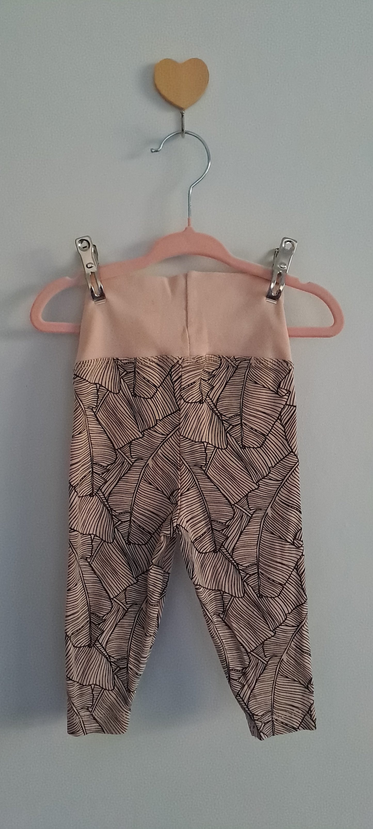 Petit by Sofie Schnoor Baby Girls' Pink Leaf Skeleton Leggings 6-9 Months
