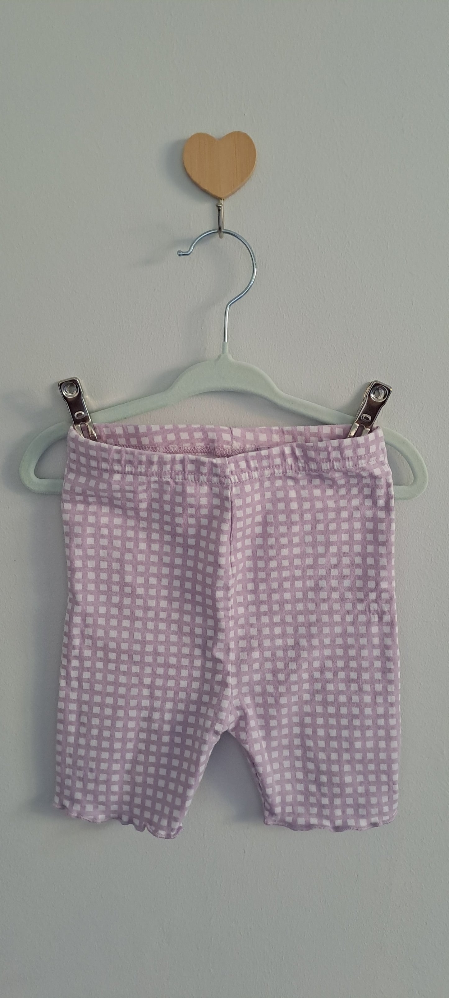 Mr Price Baby Girls' Lilac Gingham Cycling Shorts 12-18 Months