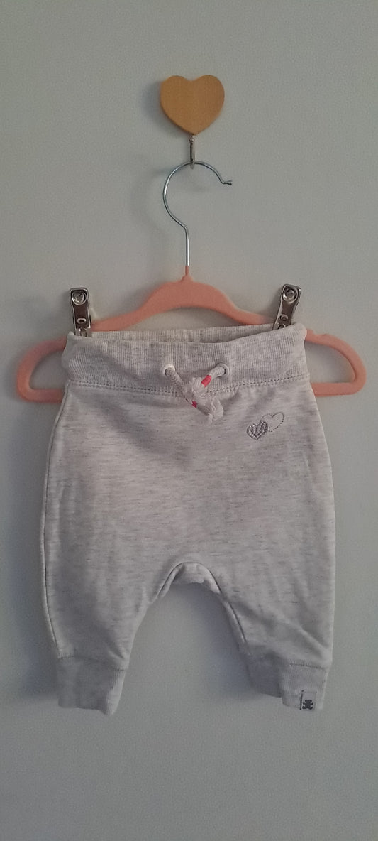 Woolworths Baby Girls' Grey Marle Heart Joggers 1-3 Months